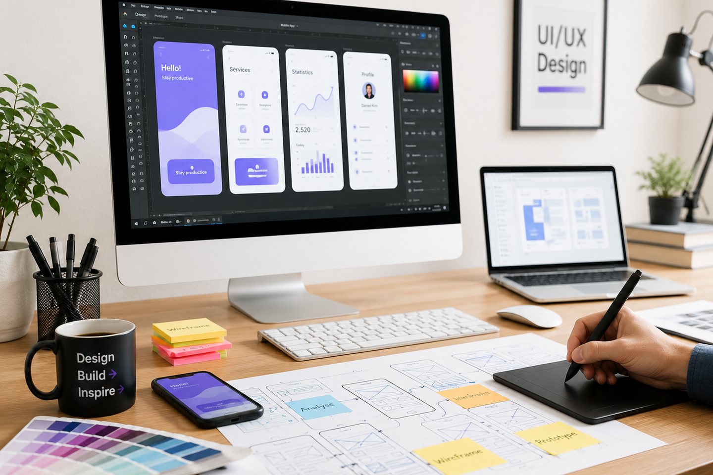 Interface WeWorkWeb présentant un site clair relié au suivi des demandes.