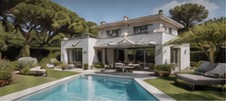 Villa contemporaine avec piscine et jardin paysager
