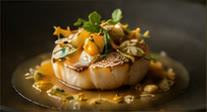 Noix de Saint-Jacques avec céleri et noisette